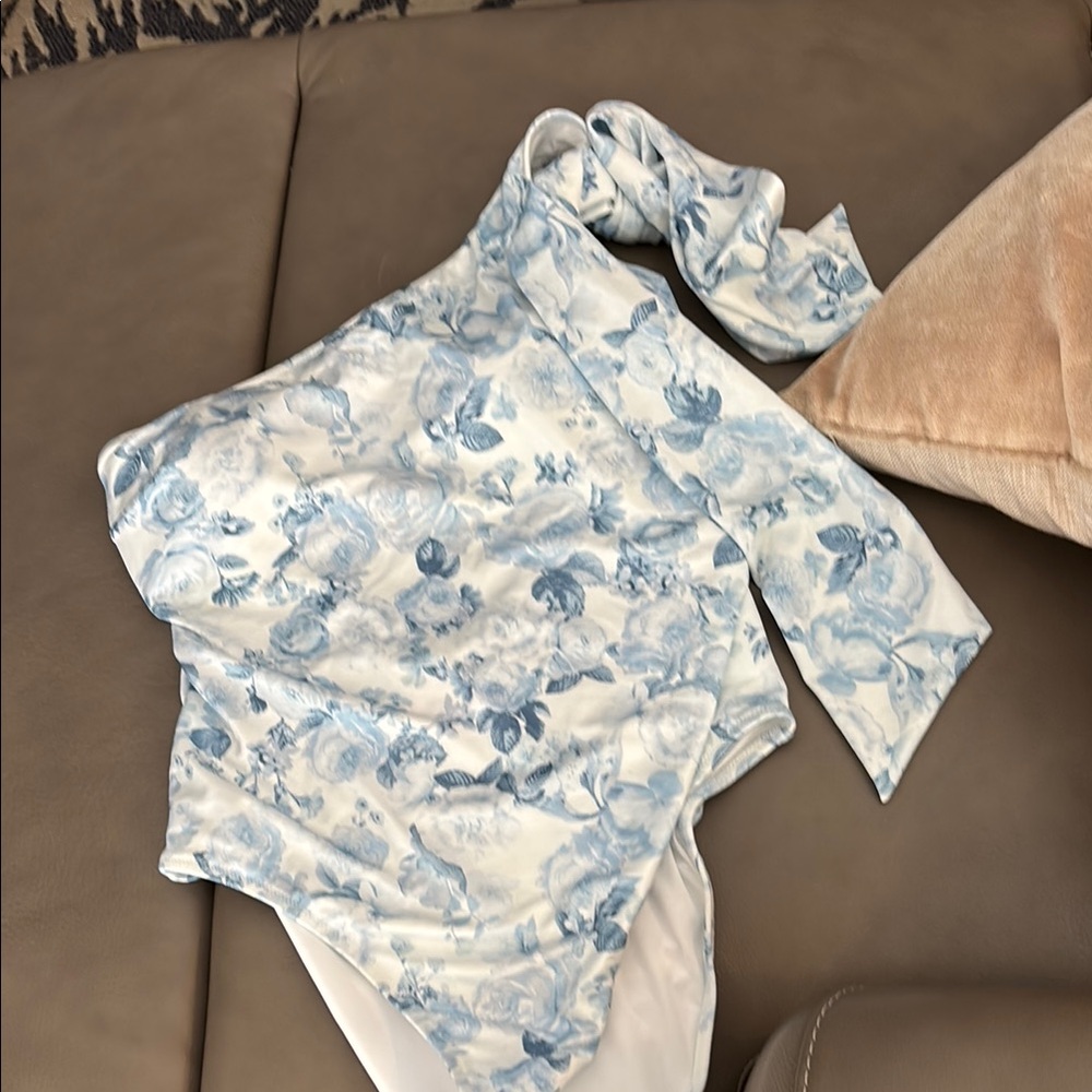 Victoria's Secret Blue Floral One Piece Swimsuit